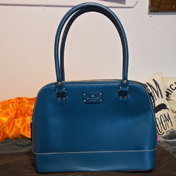 kate spade Handbags - Kate Spade Vibrant Blue Hand Bag Satchel with Dust Bag!